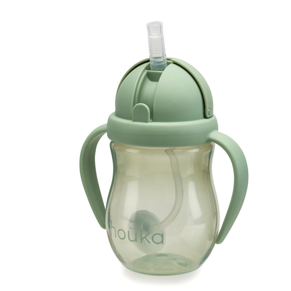 noüka Non-Spill Weighted Straw Cup 8 oz - Moss (Min. of 2 PK, Multiples of 2 PK)