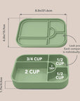 noüka Large Silicone Sealed Lunch Box - Fern  (Min. of 2 PK, Multiples of 2 PK)