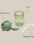noüka Non-Spill Weighted Straw Cup 8 oz - Soft Blush (Min. of 2 PK, Multiples of 2 PK)
