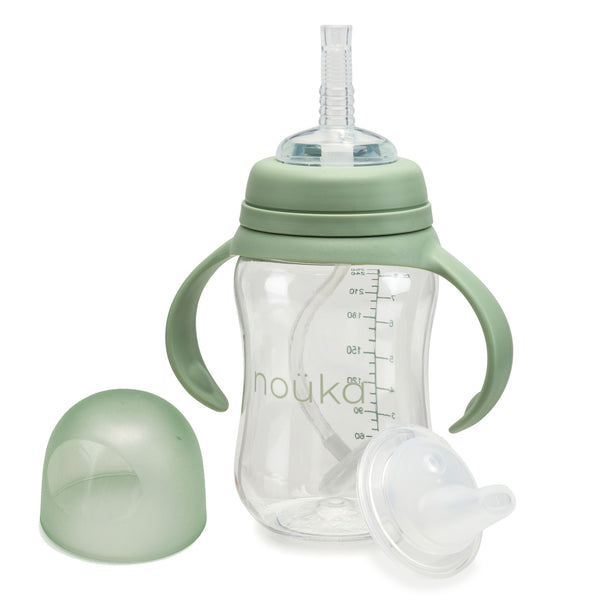 noüka Transitional Sippy/Weighted Straw Cup - Moss (Min. of 2 PK, Multiples of 2 PK)