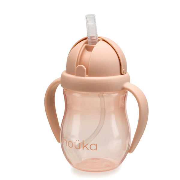 noüka Non-Spill Weighted Straw Cup 8 oz - Soft Blush (Min. of 2 PK, Multiples of 2 PK)