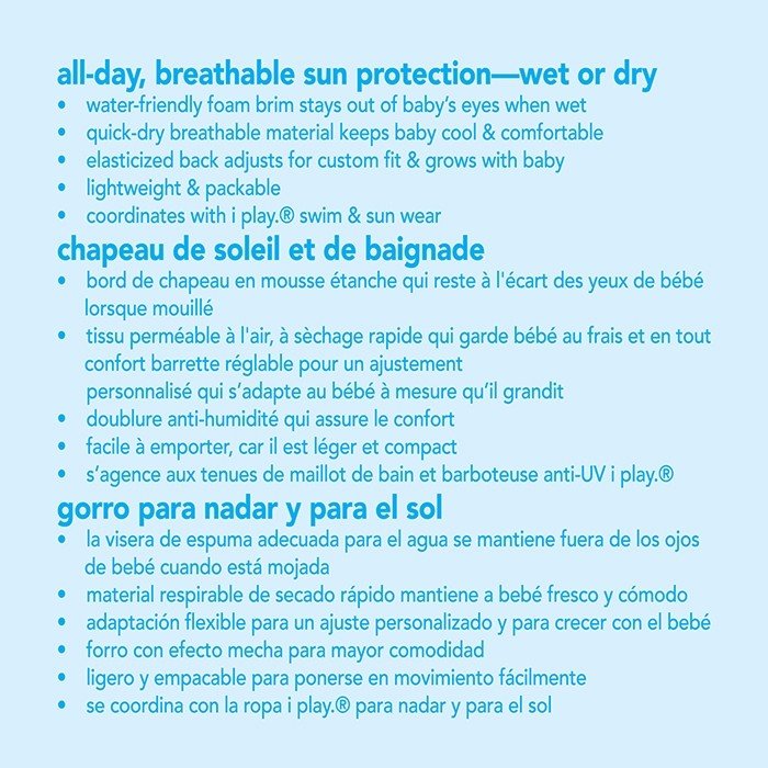 Flap Sun Protection Hat in Aqua (Min. of 3, multiples of 3) - MAIGHAN DISTRIBUTION CANADA