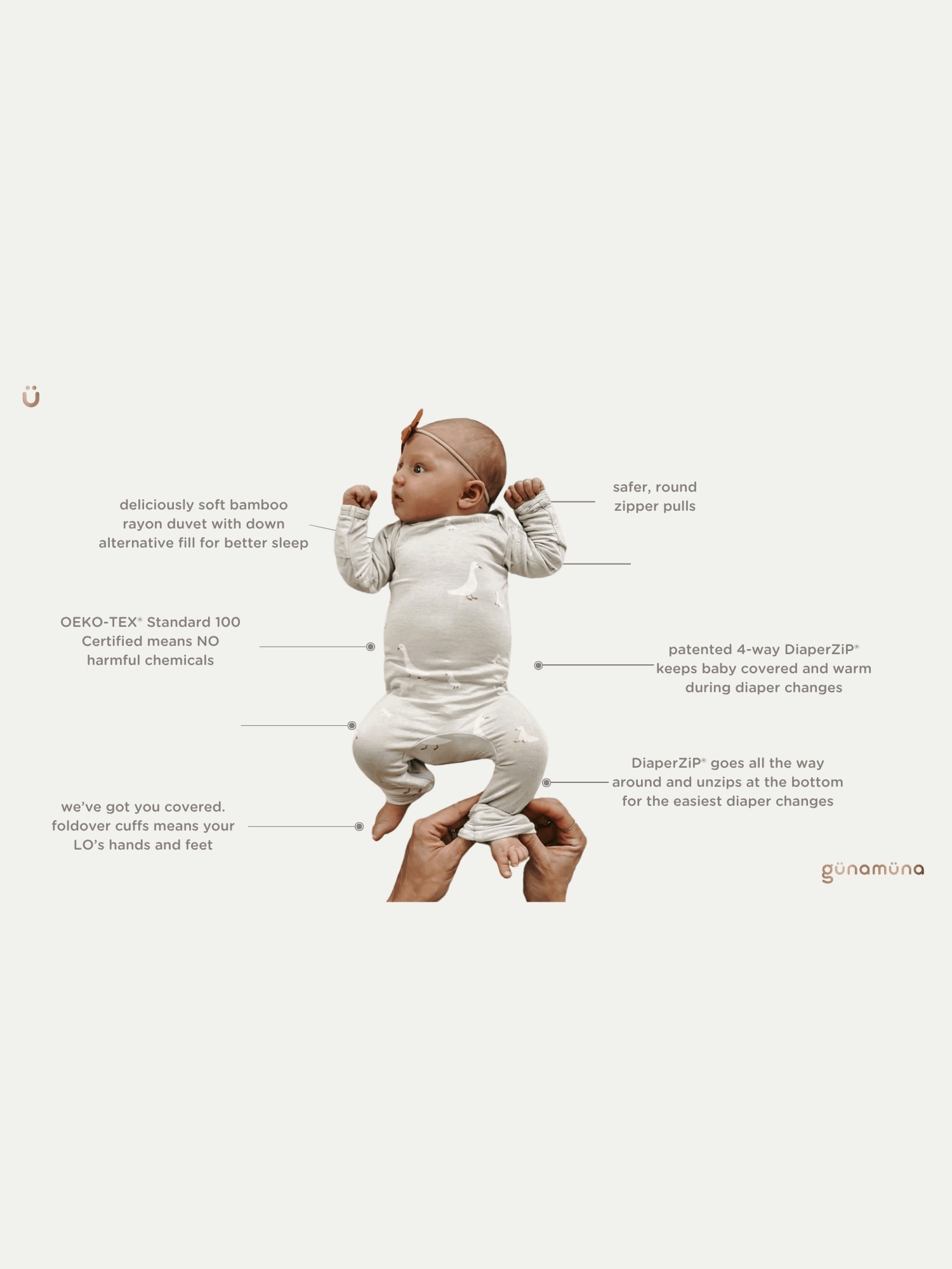 günamüna Convertible Footie Cowboy Goose (Min. of 2, multiples of 2) - MAIGHAN DISTRIBUTION CANADA