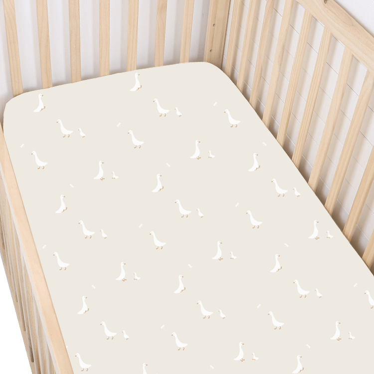 günamüna Crib Sheet - Goose (Min. of 2, multiples of 2) - MAIGHAN DISTRIBUTION CANADA