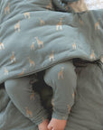günamüna LONG Sleeve Sleep Sack Duvet Bamboo Giraffe Moss 2.5 TOG (Min of 2, multiples of 2) - MAIGHAN DISTRIBUTION CANADA
