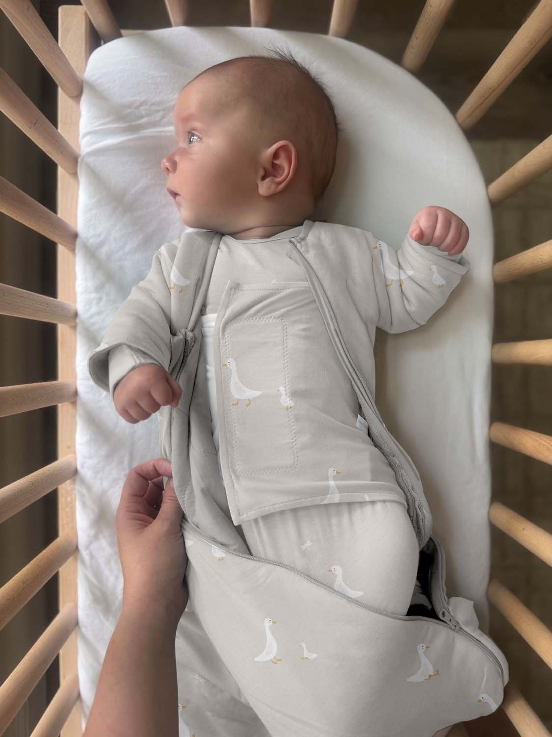 günamüna Long Sleeve Swaddle Sleep Sack Duvet Bamboo Goose 1 TOG (Min. of 2, multiples of 2) - MAIGHAN DISTRIBUTION CANADA