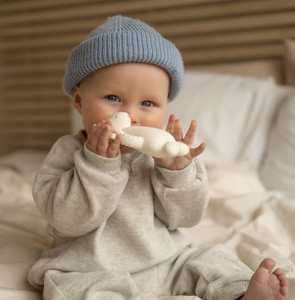 Moonie Bunny Natural Rubber Teether - Sand (Min. of 2 PK, multiples of 2 PK) - MAIGHAN DISTRIBUTION CANADA