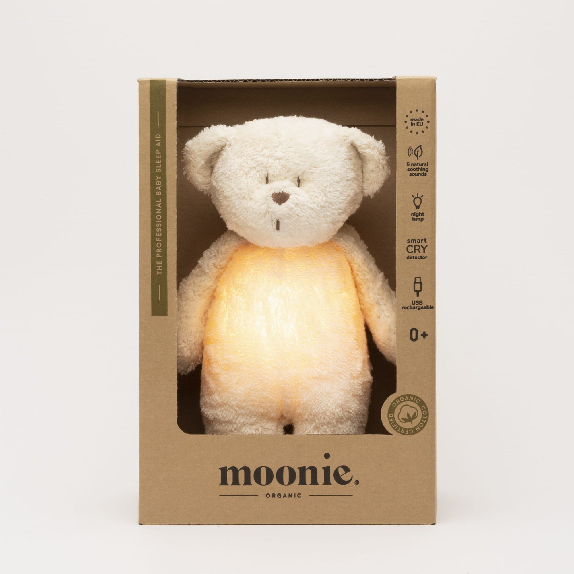 Moonie Organic Humming Bear With Lamp - Rose (Min. of 2 PK, multiples of 2 PK) - MAIGHAN DISTRIBUTION CANADA