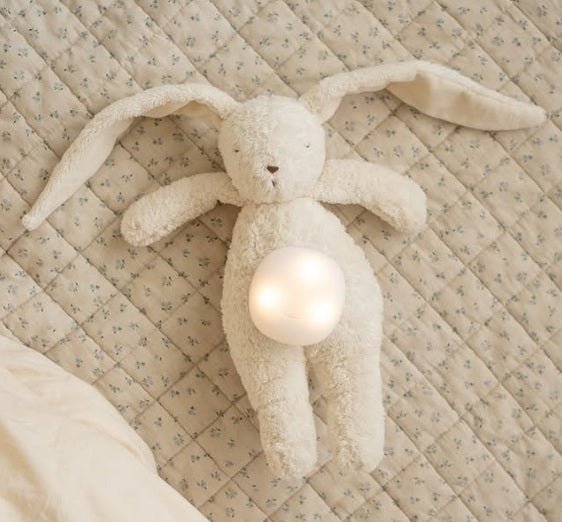 Moonie Organic Humming Bunny With Lamp - Polar (Min. of 2 PK, multiples of 2 PK) - MAIGHAN DISTRIBUTION CANADA