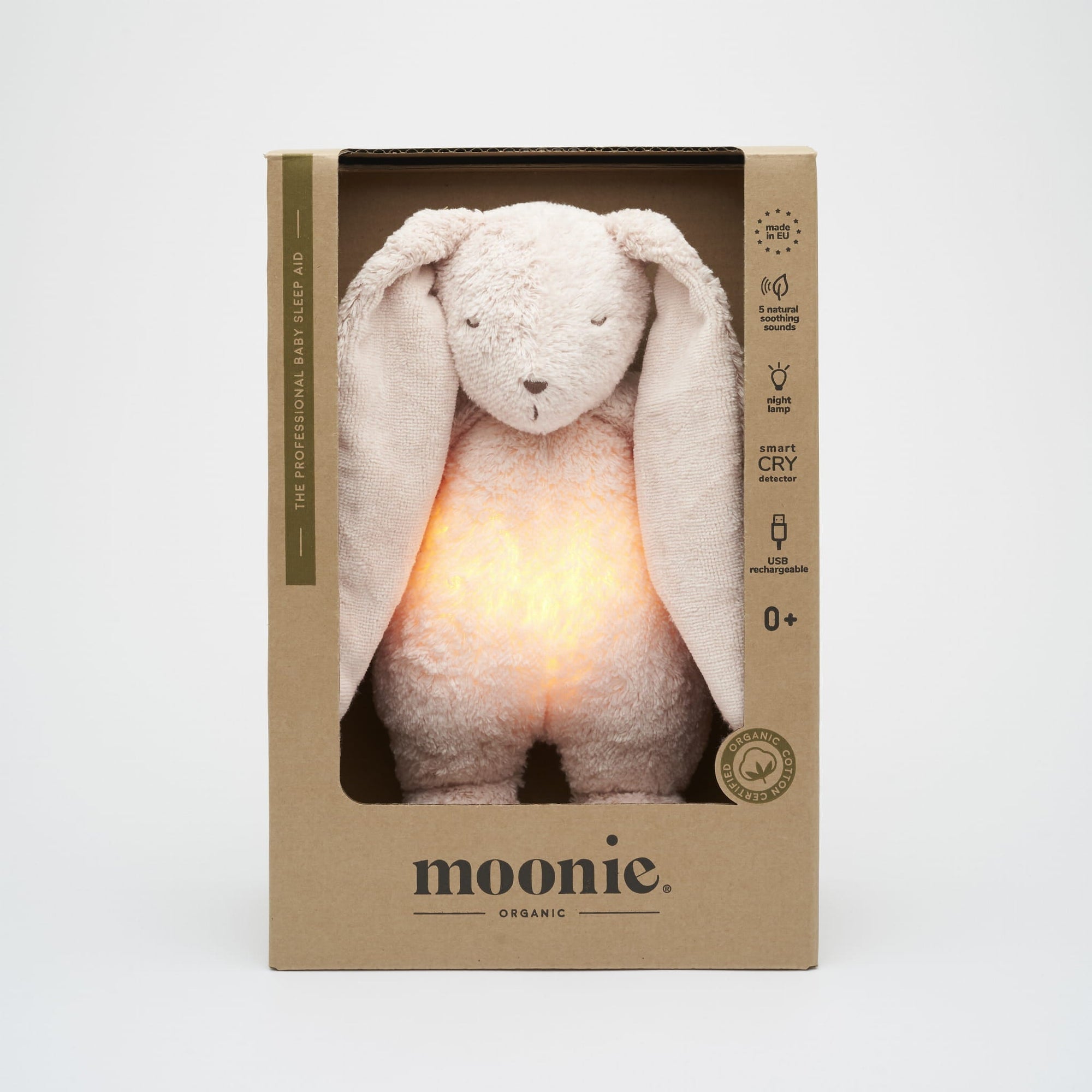 Moonie Organic Humming Bunny With Lamp - Rose (Min. of 2 PK, multiples of 2 PK) - MAIGHAN DISTRIBUTION CANADA