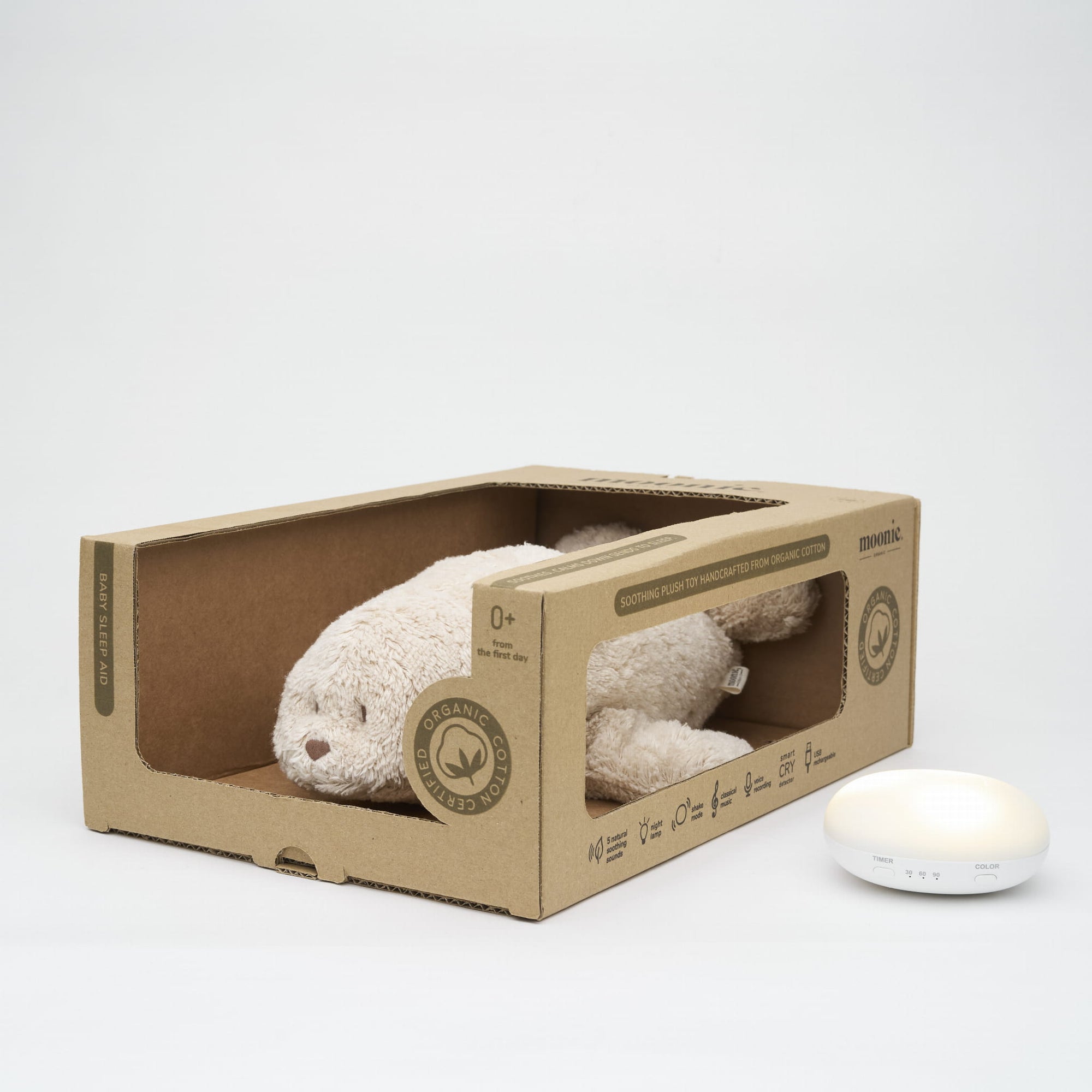 Moonie Organic Humming Seal With Lamp - Sand (Min. of 2 PK, multiples of 2 PK) - MAIGHAN DISTRIBUTION CANADA