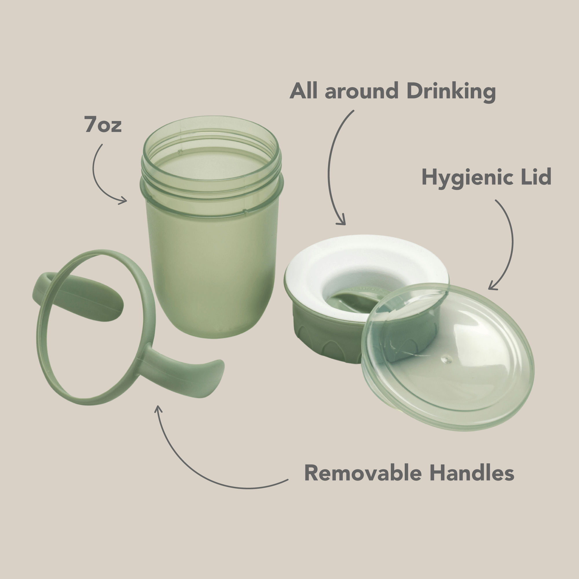 noüka All Around Cup 7 Oz - Soft Sand (Min. of 2 PK, Multiples of 2 PK) - MAIGHAN DISTRIBUTION CANADA