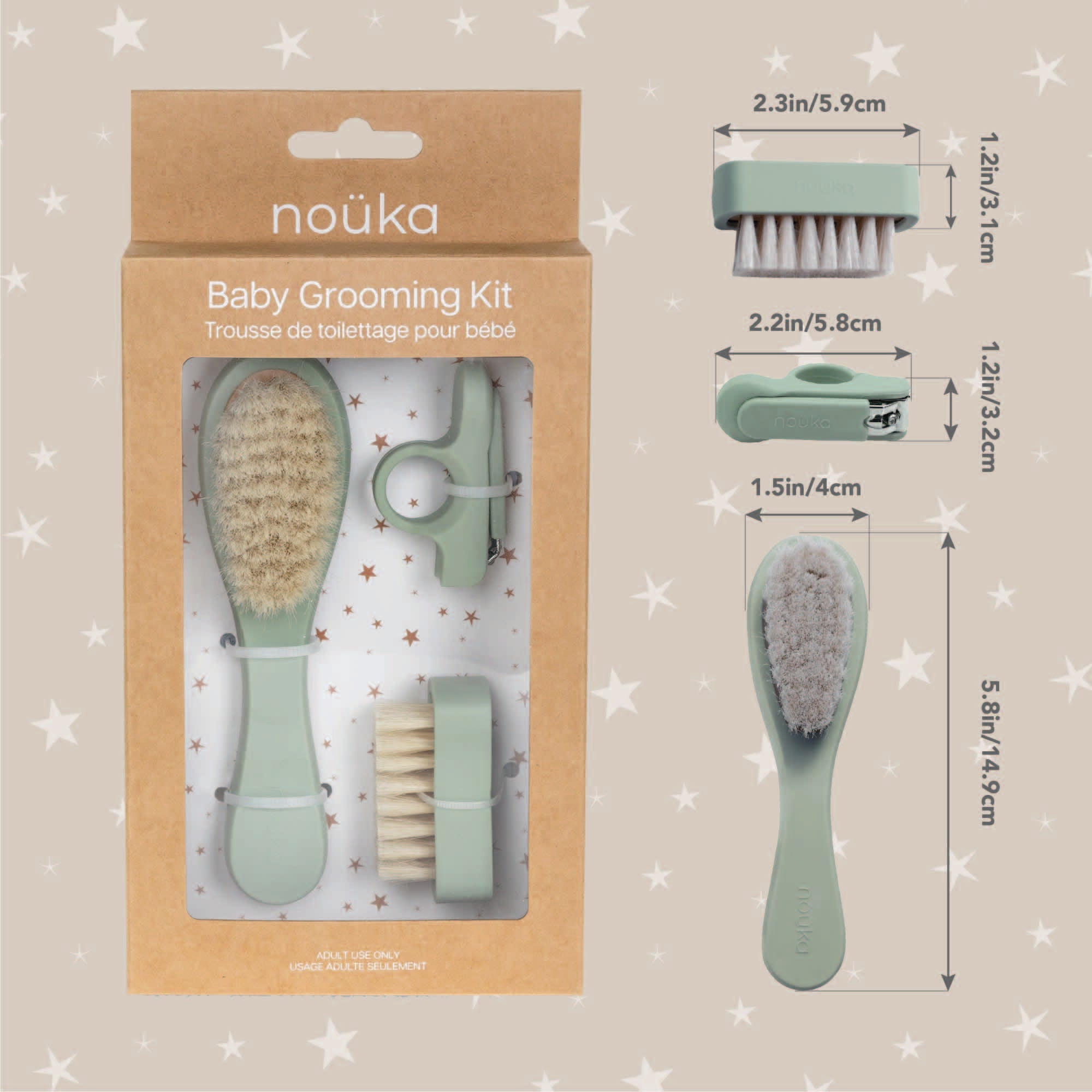 noüka Baby Care Set Leaf (Sold in Case of 2, Qty of 1=2 products) - MAIGHAN DISTRIBUTION CANADA