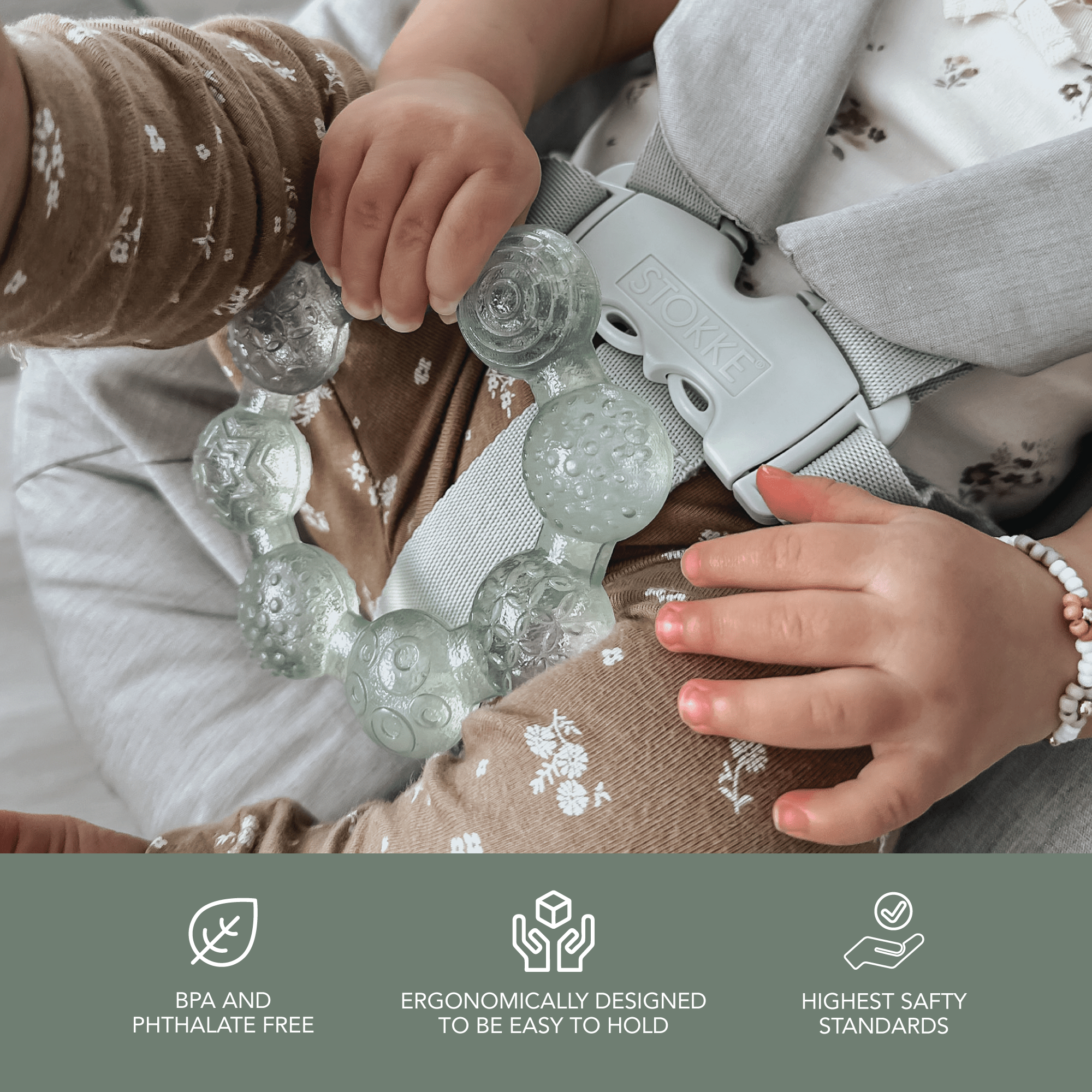 noüka Cooling Ring Teether - Soft Blush (Min. of 2 PK, Multiples of 2 PK) - MAIGHAN DISTRIBUTION CANADA