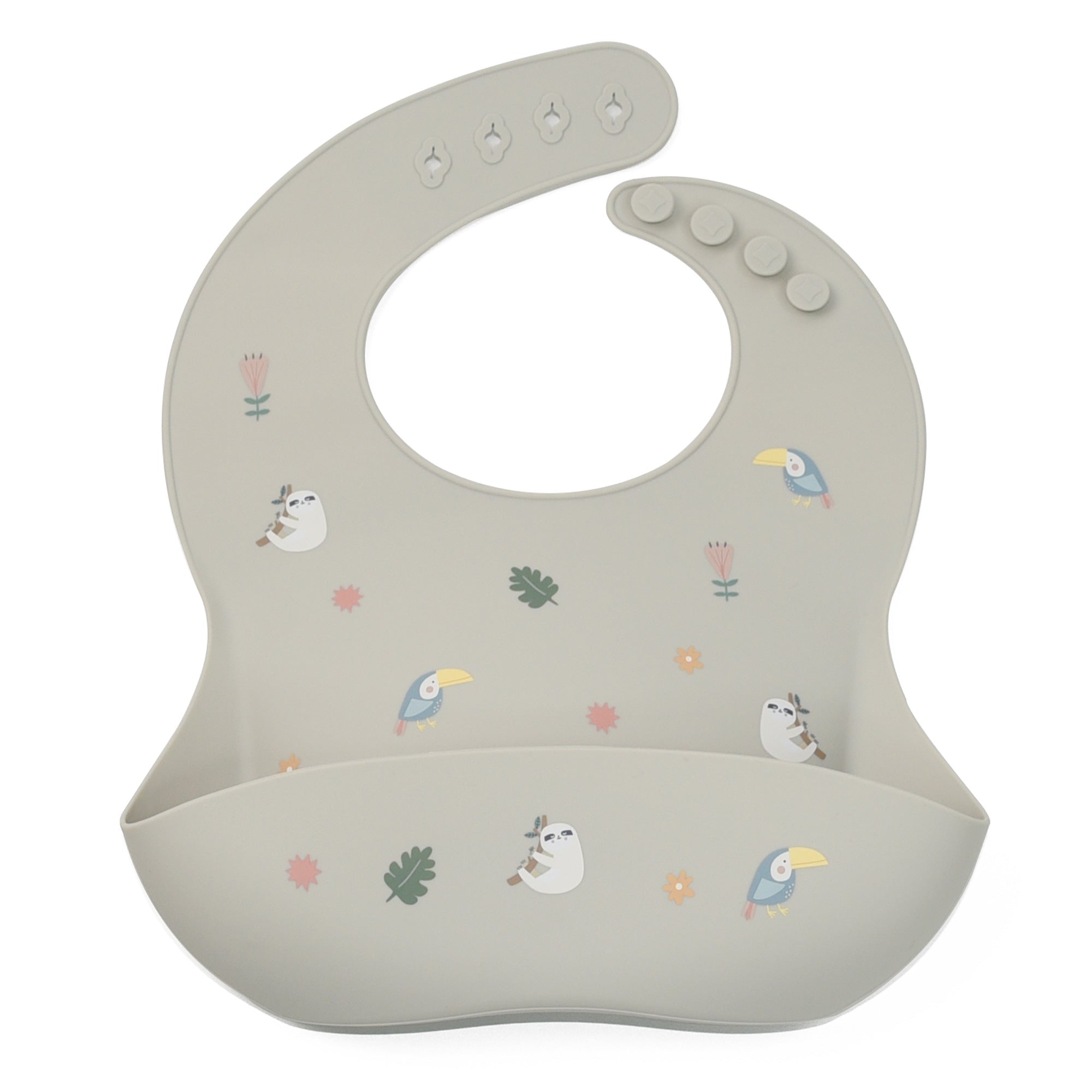noüka Design Bib - Sloth Jungle (Sold in case of 2, Qty of 1 =2) - MAIGHAN DISTRIBUTION CANADA