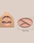 noüka Divided Suction Plate - Soft Blush (Min. of 2 PK, Multiples of 2 PK) - MAIGHAN DISTRIBUTION CANADA
