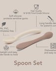 noüka Feeding Spoon Set - Leaf/Light Storm (Min. of 2 PK, Multiples of 2 PK) - MAIGHAN DISTRIBUTION CANADA