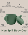 noüka Non - Spill Sippy Cup - Agate (Min. of 2 PK, Multiples of 2 PK) - MAIGHAN DISTRIBUTION CANADA