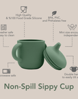 noüka Non - Spill Sippy Cup - Leaf (Sold in Case of 2, Qty of 1=2 products) - MAIGHAN DISTRIBUTION CANADA
