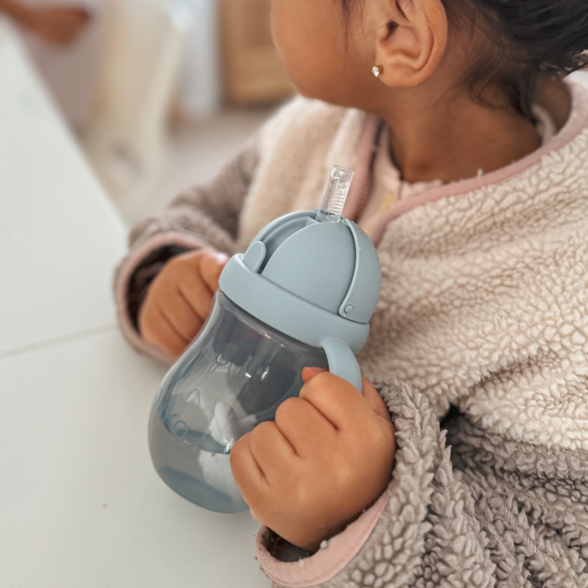 noüka Non - Spill Weighted Straw Cup 8 oz - Soft Blush (Sold in Case of 2, Qty of 1=2 products) - MAIGHAN DISTRIBUTION CANADA