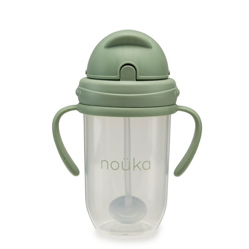 noüka Non - Spill Weighted Straw Cup 9 oz - Moss (Sold in Case of 2, Qty of 1=2 products) - MAIGHAN DISTRIBUTION CANADA