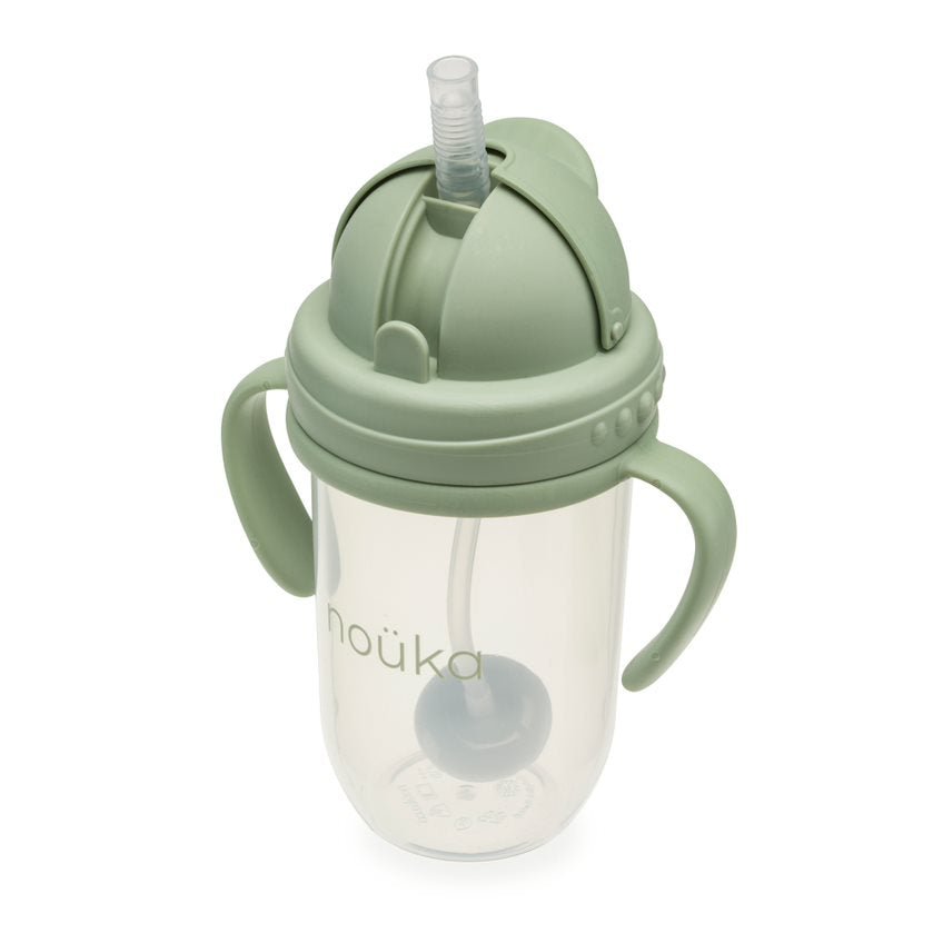 noüka Non - Spill Weighted Straw Cup 9 oz - Moss (Sold in Case of 2, Qty of 1=2 products) - MAIGHAN DISTRIBUTION CANADA