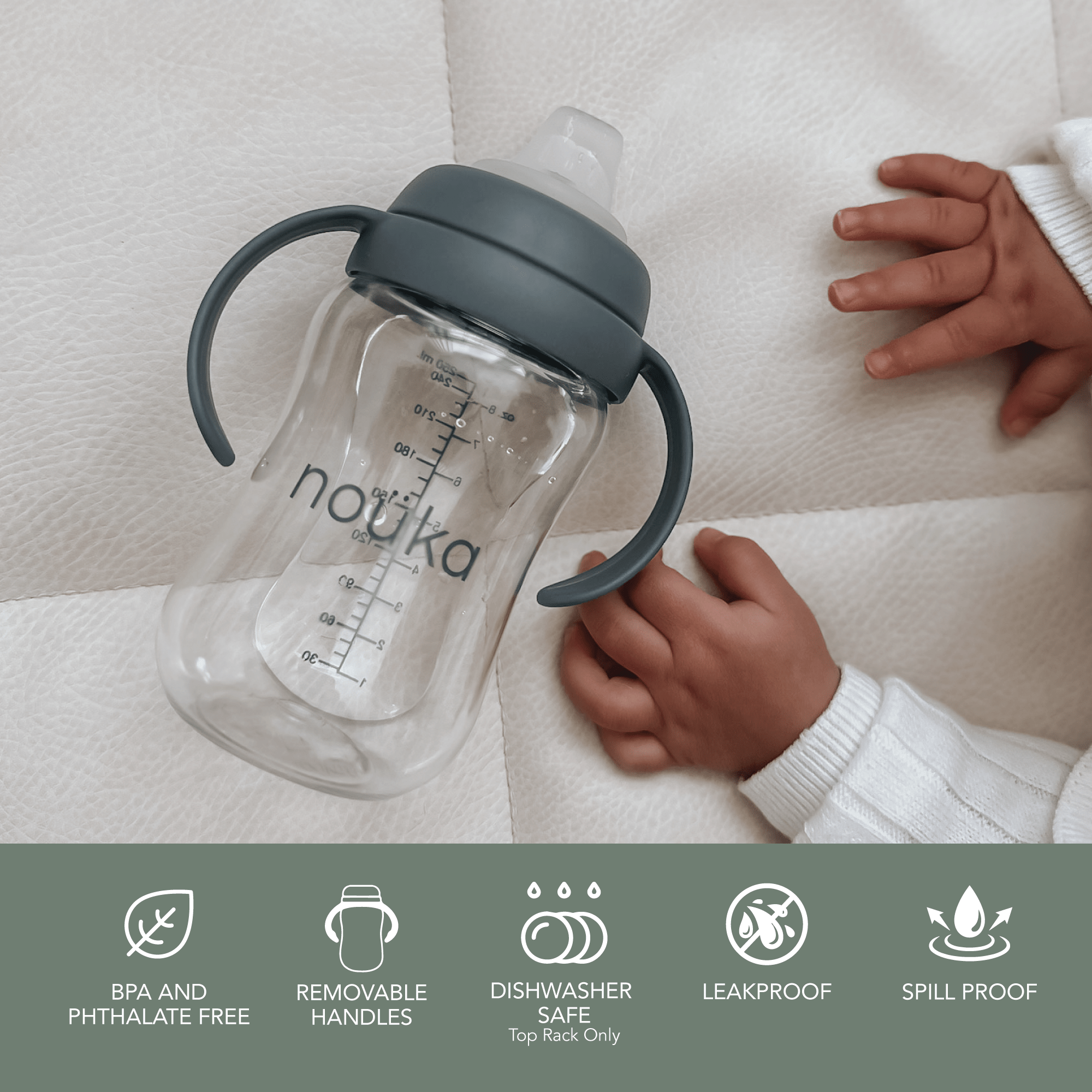 noüka Soft Spout Sippy Cup 8 Oz - Bloom (Sold in Case of 2, Qty of 1=2 products) - MAIGHAN DISTRIBUTION CANADA
