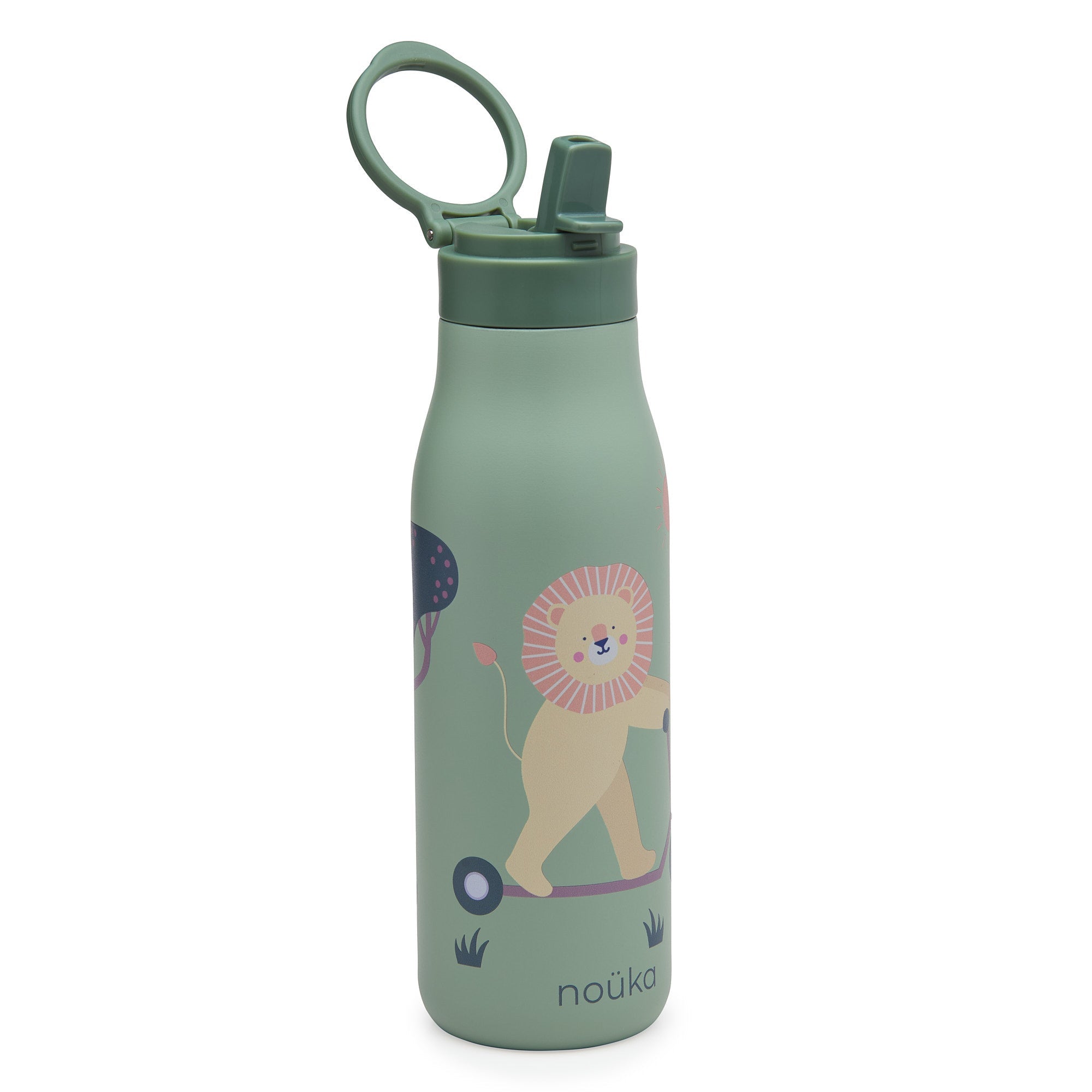 noüka Stainless Steel Drinking Bottle 16 Oz Daisy Collection - Roary The Lion (Min. of 2 PK, Multiples of 2 PK) - MAIGHAN DISTRIBUTION CANADA