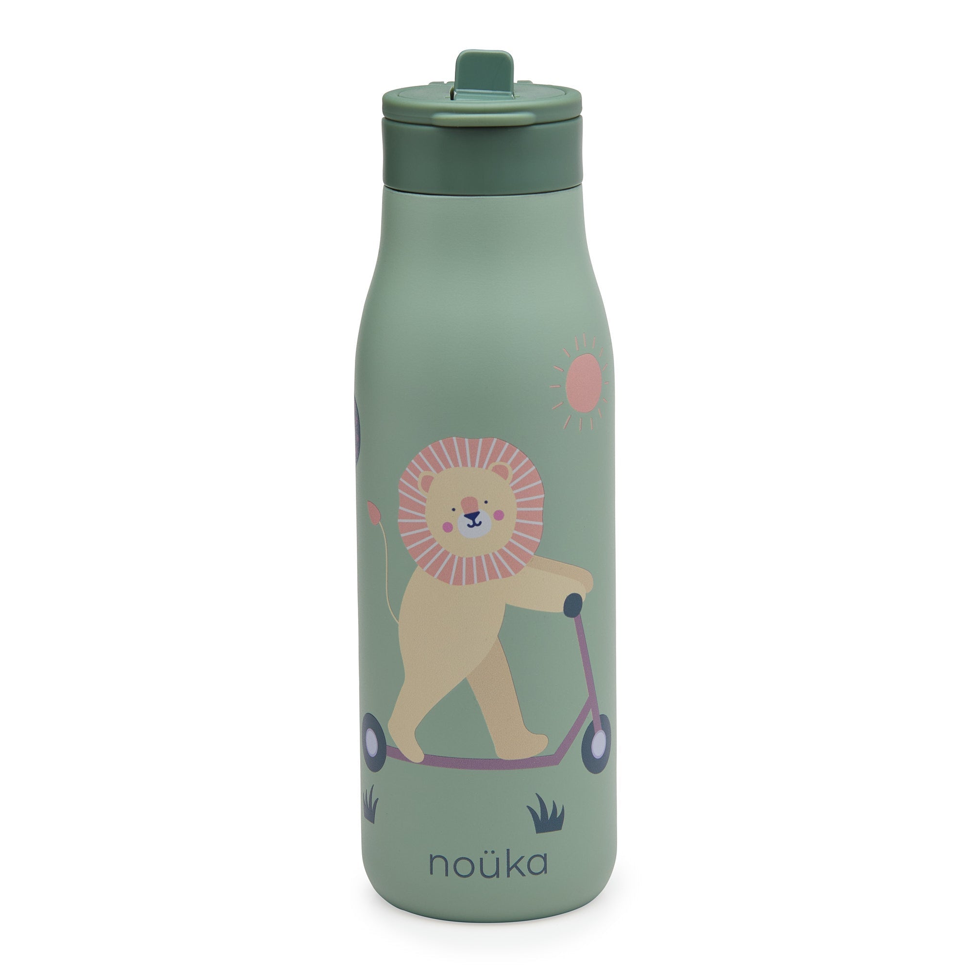 noüka Stainless Steel Drinking Bottle 16 Oz Daisy Collection - Roary The Lion (Min. of 2 PK, Multiples of 2 PK) - MAIGHAN DISTRIBUTION CANADA