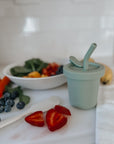 noüka Straw Cup 6 OZ 2 Pack - Butter/Leaf (Min. of 2 PK, Multiples of 2 PK) - MAIGHAN DISTRIBUTION CANADA