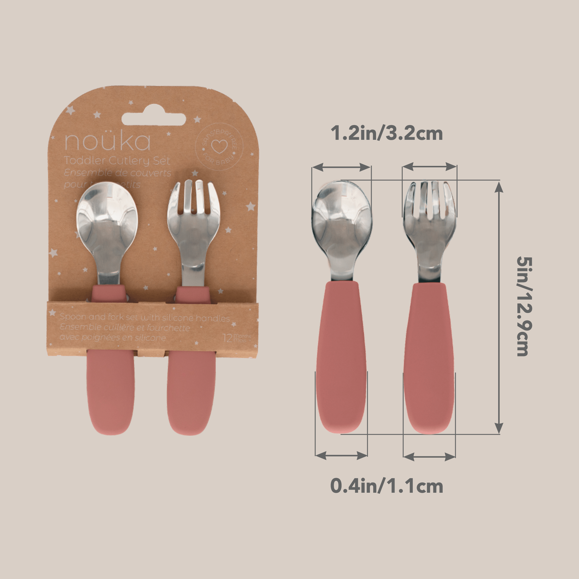 noüka Toddler Cutlery Set - Lily Blue (Min. of 2 PK, Multiples of 2 PK) - MAIGHAN DISTRIBUTION CANADA