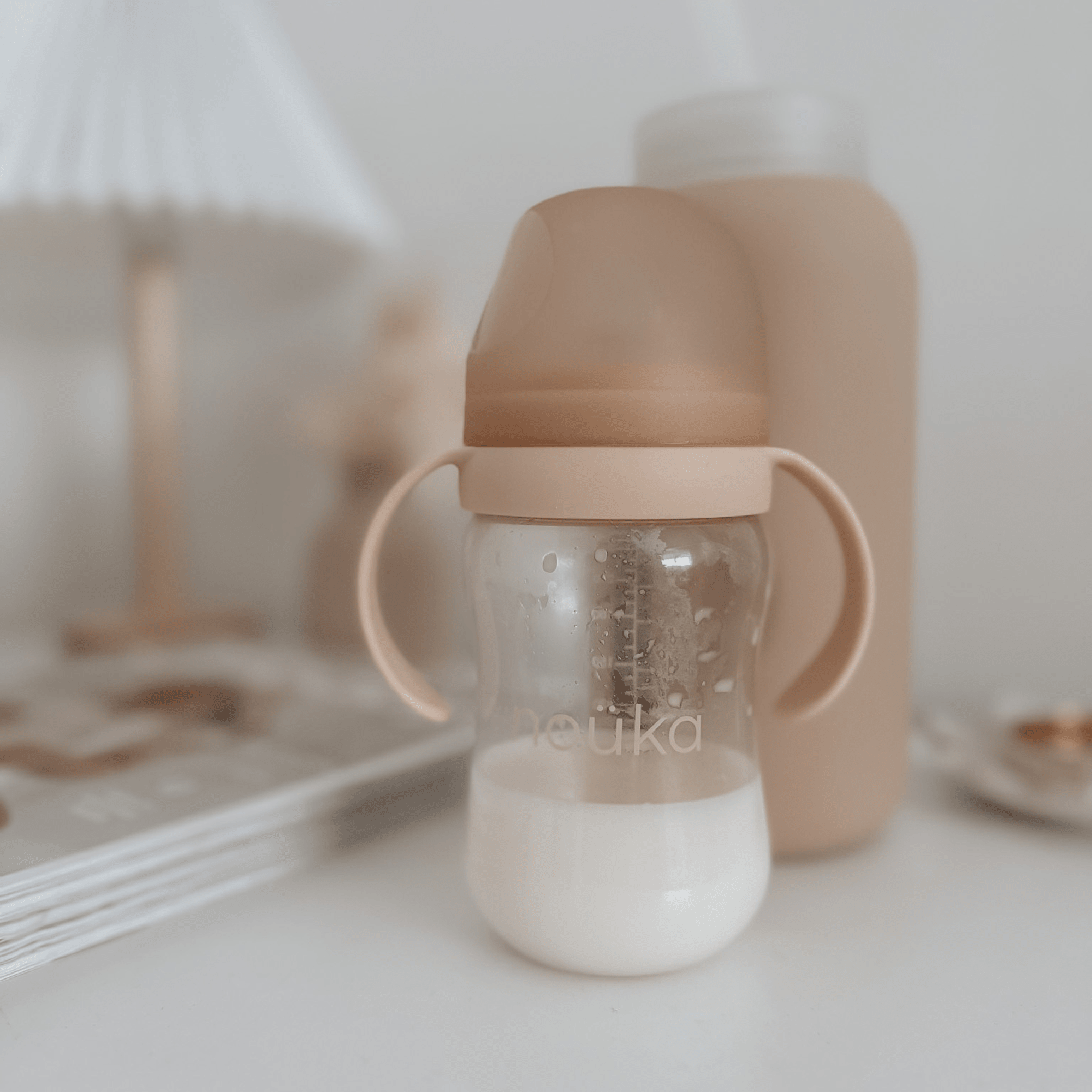 noüka Transitional Baby Bottle/Sippy Cup - Soft Sand (Min. of 2 PK, Multiples of 2 PK) - MAIGHAN DISTRIBUTION CANADA