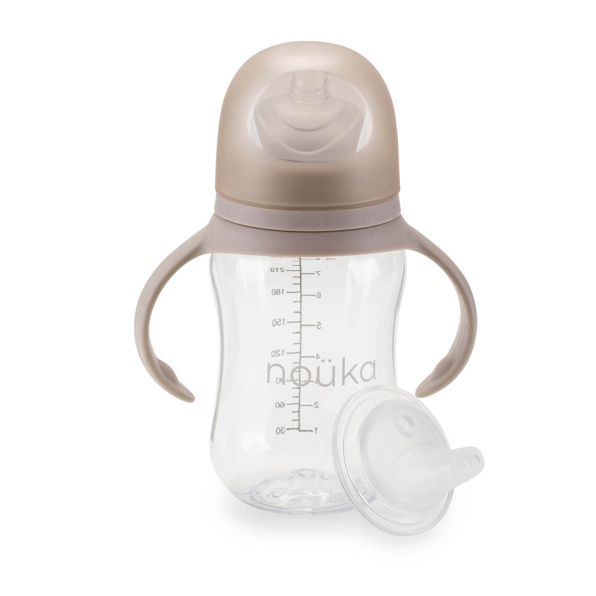 noüka Transitional Baby Bottle/Sippy Cup - Soft Sand (Min. of 2 PK, Multiples of 2 PK) - MAIGHAN DISTRIBUTION CANADA