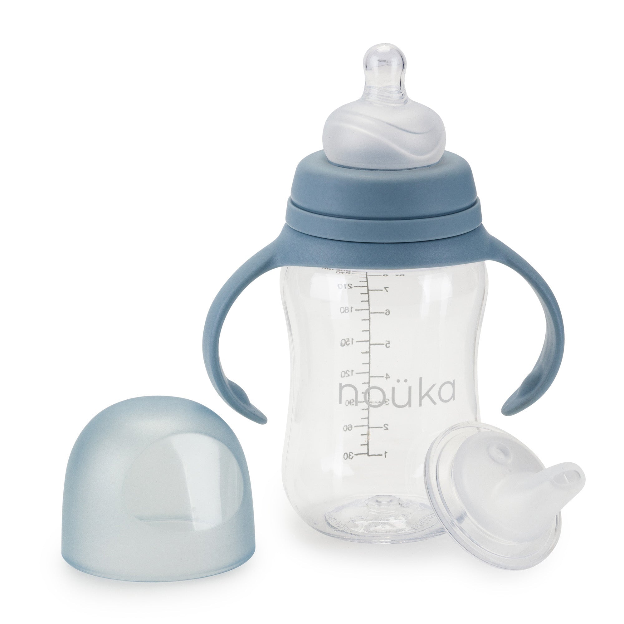 noüka Transitional Baby Bottle/Sippy Cup - Wave (Min. of 2 PK, Multiples of 2 PK) - MAIGHAN DISTRIBUTION CANADA