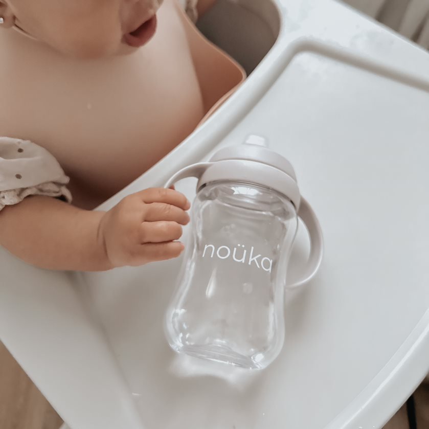 noüka Transitional Sippy/Weighted Straw Cup 8Oz - Soft Blush (Sold in Case of 2, Qty of 1=2 products) - MAIGHAN DISTRIBUTION CANADA