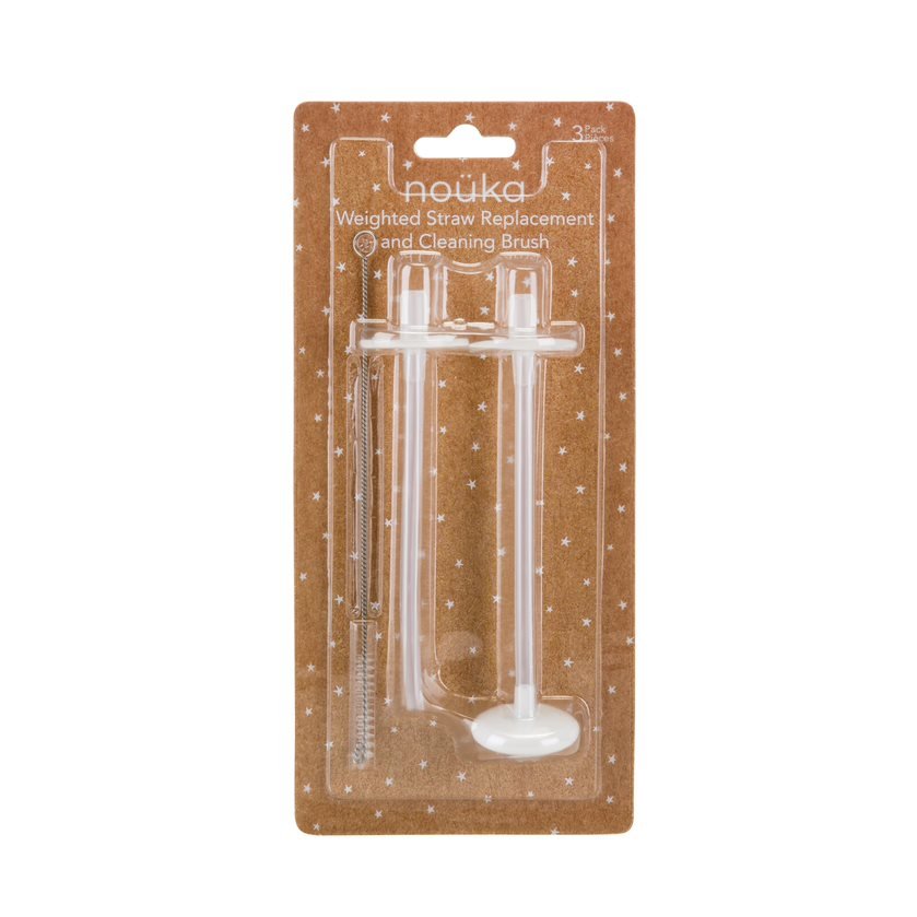 noüka Weighted Straw Replacement and Cleaning Brush Set for Transitional Weighted Straw/Sippy Cup (Min. of 4 PK, Multiples of 4 PK) - MAIGHAN DISTRIBUTION CANADA