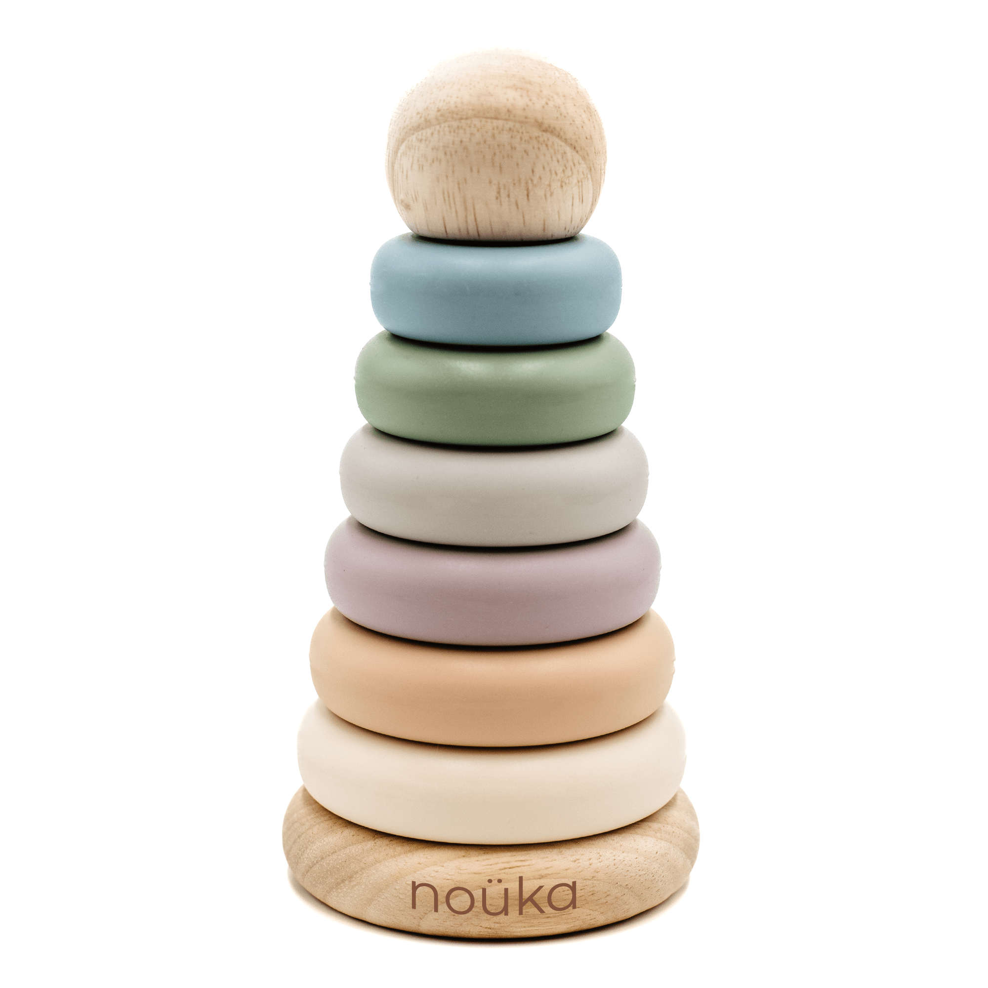 noüka Wood and Silicone Stacker - Sand Tower (Min. Of 2 PK, Multiples of 2 PK) - MAIGHAN DISTRIBUTION CANADA