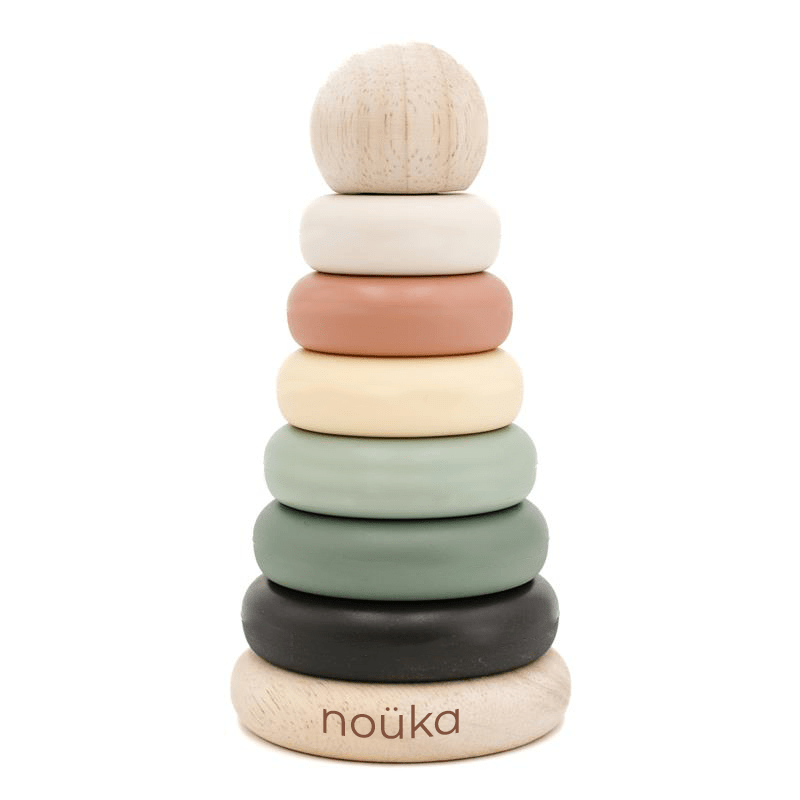 noüka Wood and Silicone Stacker - Storm Tower (Min. Of 2 PK, Multiples of 2 PK) - MAIGHAN DISTRIBUTION CANADA