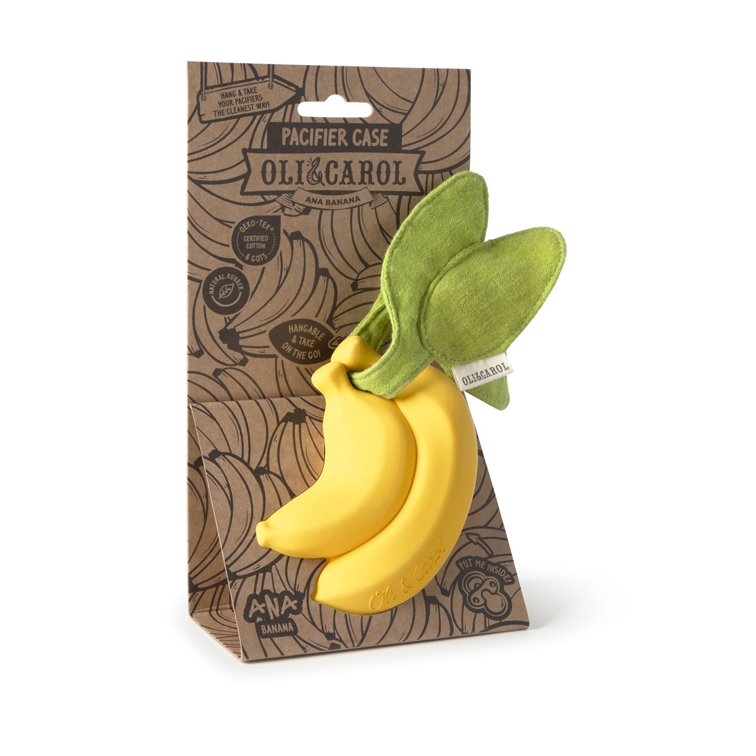 Oli & Carol Ana Banana Pacifier Case (Min. of 2 PK, multiples of 2 PK) - MAIGHAN DISTRIBUTION CANADA