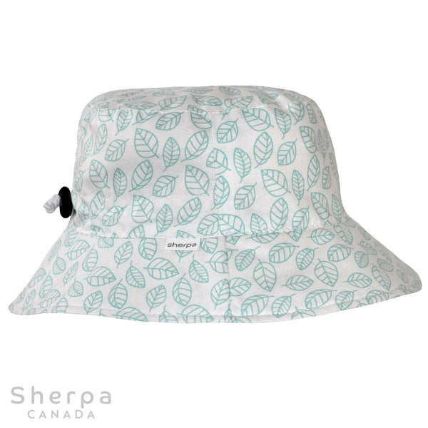 Sherpa Canda Bucket Hat - Aqua Leaves (Min. of 2, Multiples of 2)