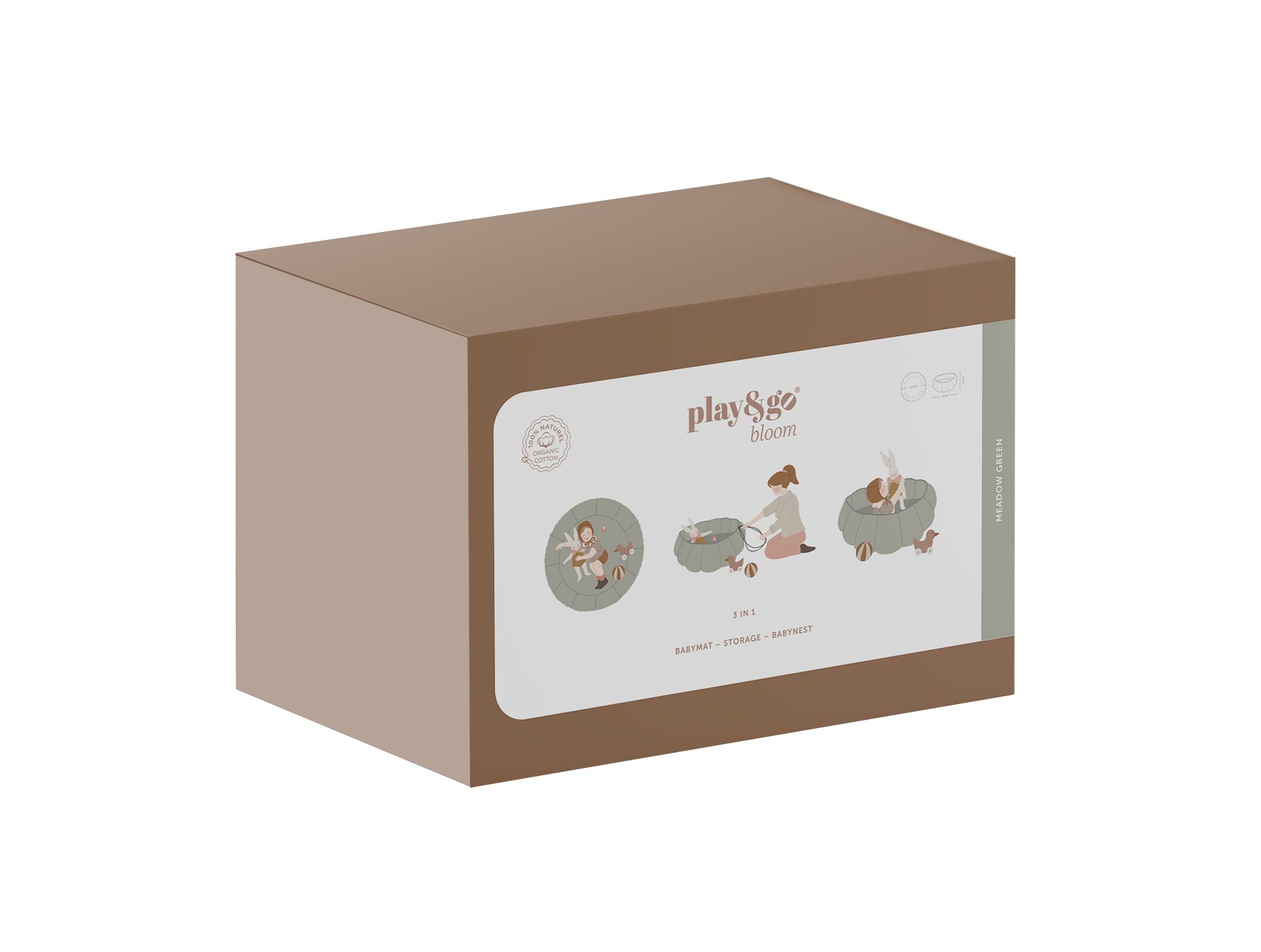 Play&amp;Go Bloom Dusty blue organic babymat (Min of 1, multiples of 1)