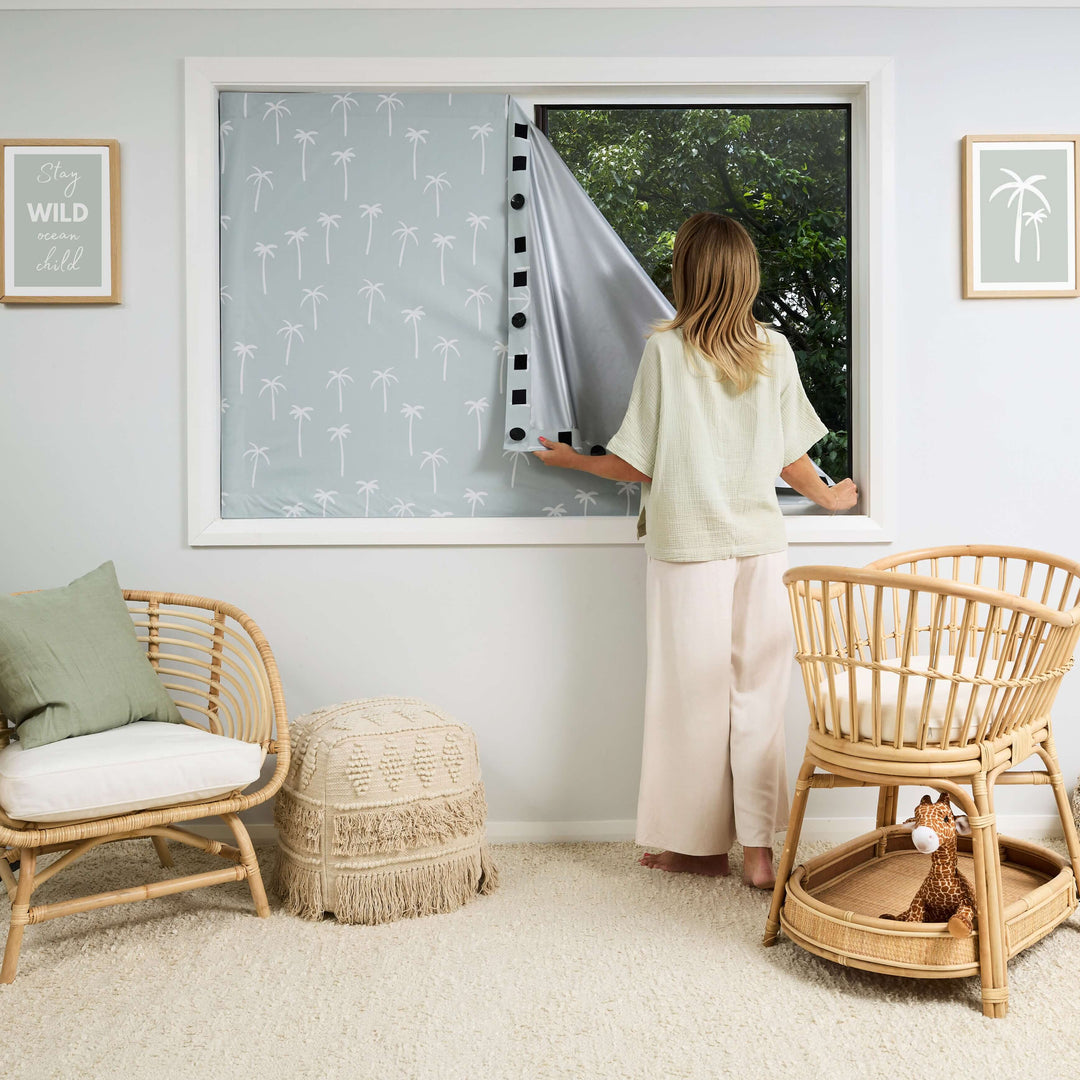 Porta Fox Portable Blackout Blind - Boho Palms (Min. of 2 PK, Multiples of 2 PK)