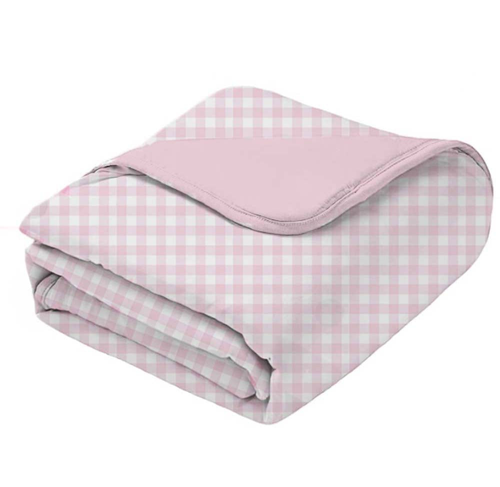 günamüna Mini Cozy Cloud Comforter Baby Blanket 1 TOG - Pink Gingham (Min. of 2, multiples of 2)