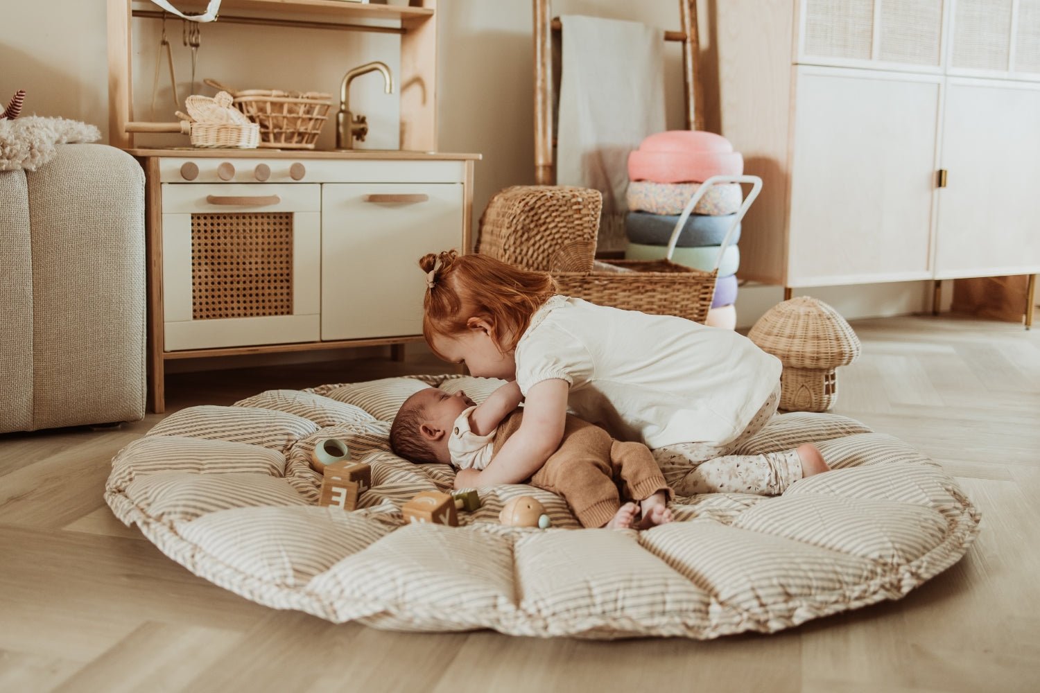 Play&amp;Go Bloom Stripes Blue Coco Baby Playmat (Min of 1, multiples of 1) - MAIGHAN DISTRIBUTION CANADA