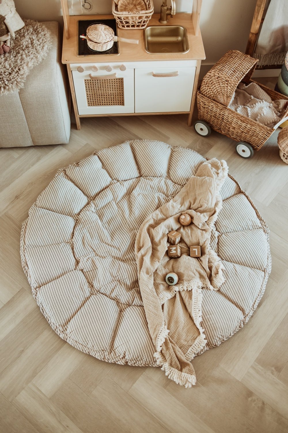 Play&amp;Go Bloom Stripes Blue Coco Baby Playmat (Min of 1, multiples of 1) - MAIGHAN DISTRIBUTION CANADA