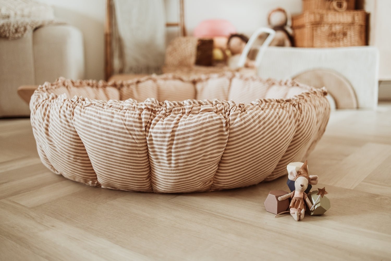 Play&amp;Go Bloom Stripes Brown Coco Baby Playmat (Min of 1, multiples of 1) - MAIGHAN DISTRIBUTION CANADA