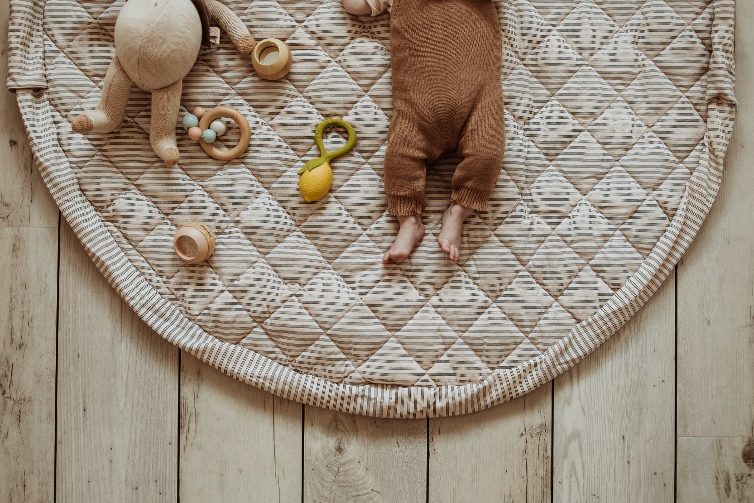 Play&amp;Go Stripes Blue noomad Organic Babymat (Min of 1, multiples of 1) - MAIGHAN DISTRIBUTION CANADA