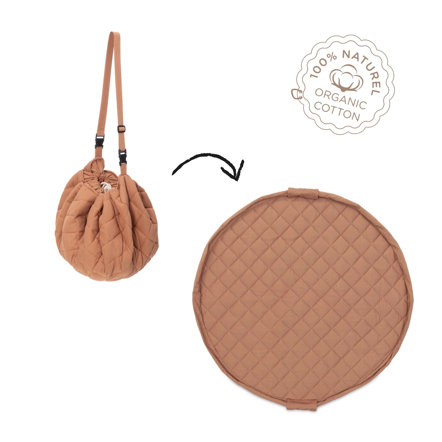 Play&Go Tawny Brown organic babymat (Min of 1, multiples of 1) - MAIGHAN DISTRIBUTION CANADA