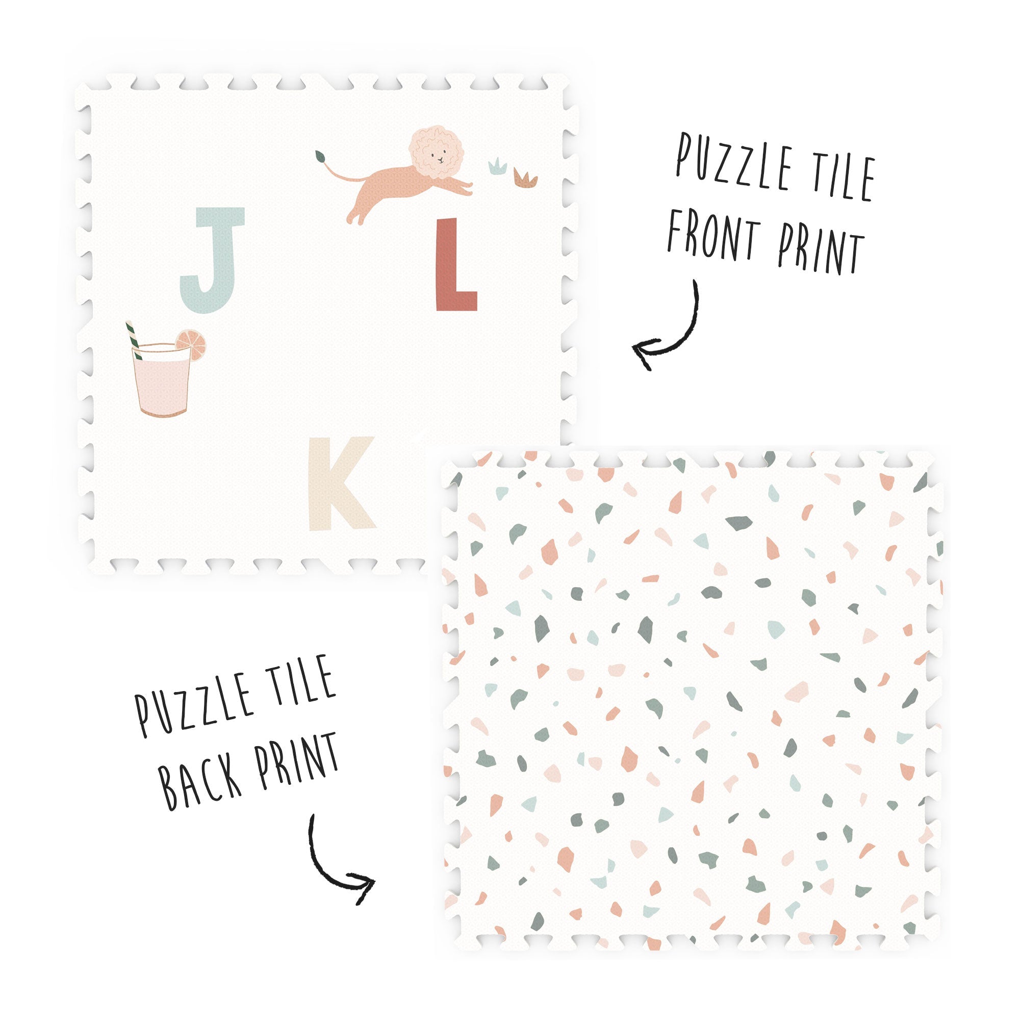 Play&Go Tiloo EEVAA Puzzlemat, Storage box & Mini house - Alphabet/Terrazzo (Min of 1, multiples of 1) - MAIGHAN DISTRIBUTION CANADA