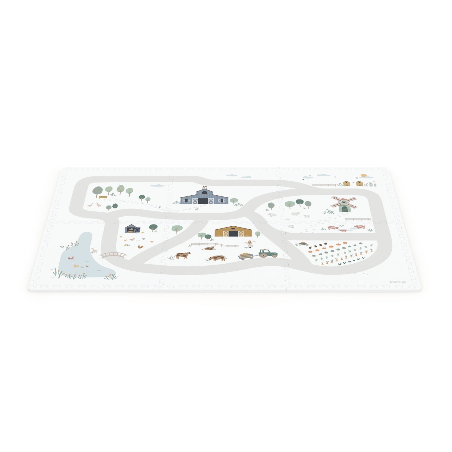 Play&Go Tiloo EEVAA Puzzlemat, Storage box & Mini house - Farm (Min of 1, multiples of 1) - MAIGHAN DISTRIBUTION CANADA